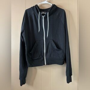 Black Zip-Up Hoodie urban outfitters